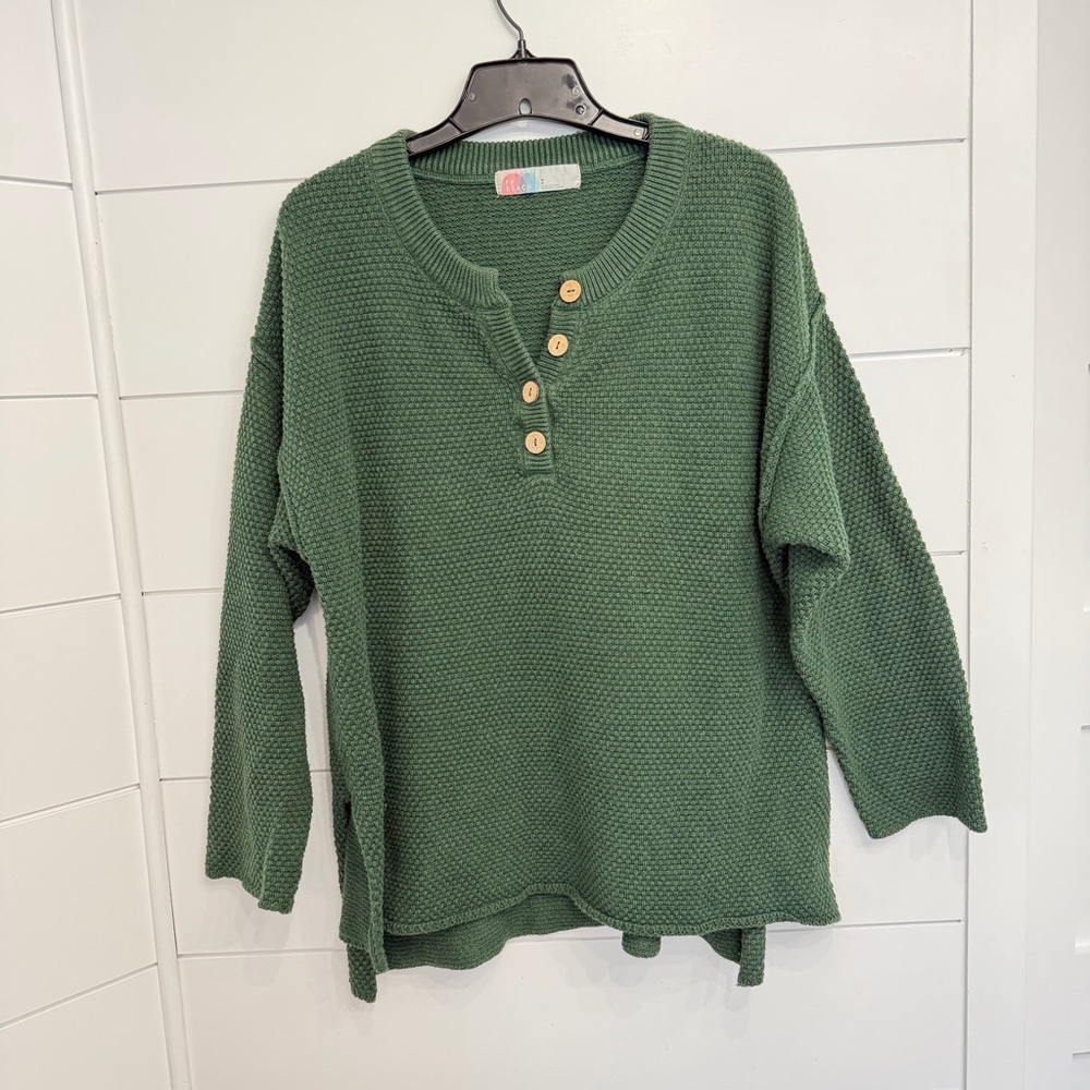 FP Beach Evergreen Hailee Cotton Sweater Size Small 23113 - Picture 4 of 9